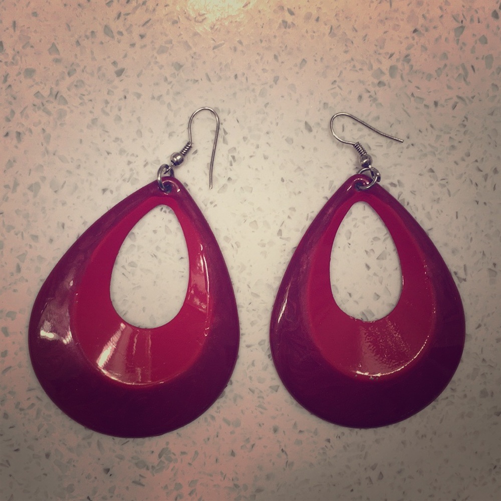 Red earrings